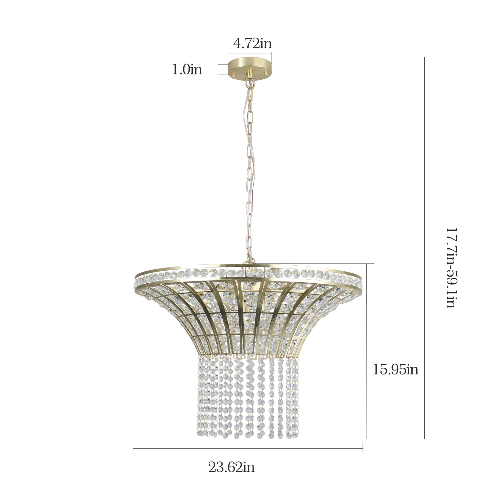 Same As W1340120181 L5021 8 Light 23.6" Wide Crystal Waterfall Chandelier Bulb Not Included Transparent Modern Crystal