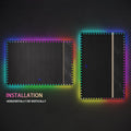 60X40 inch LED Bathroom Mirror with Lights Backlit RGB white-aluminium