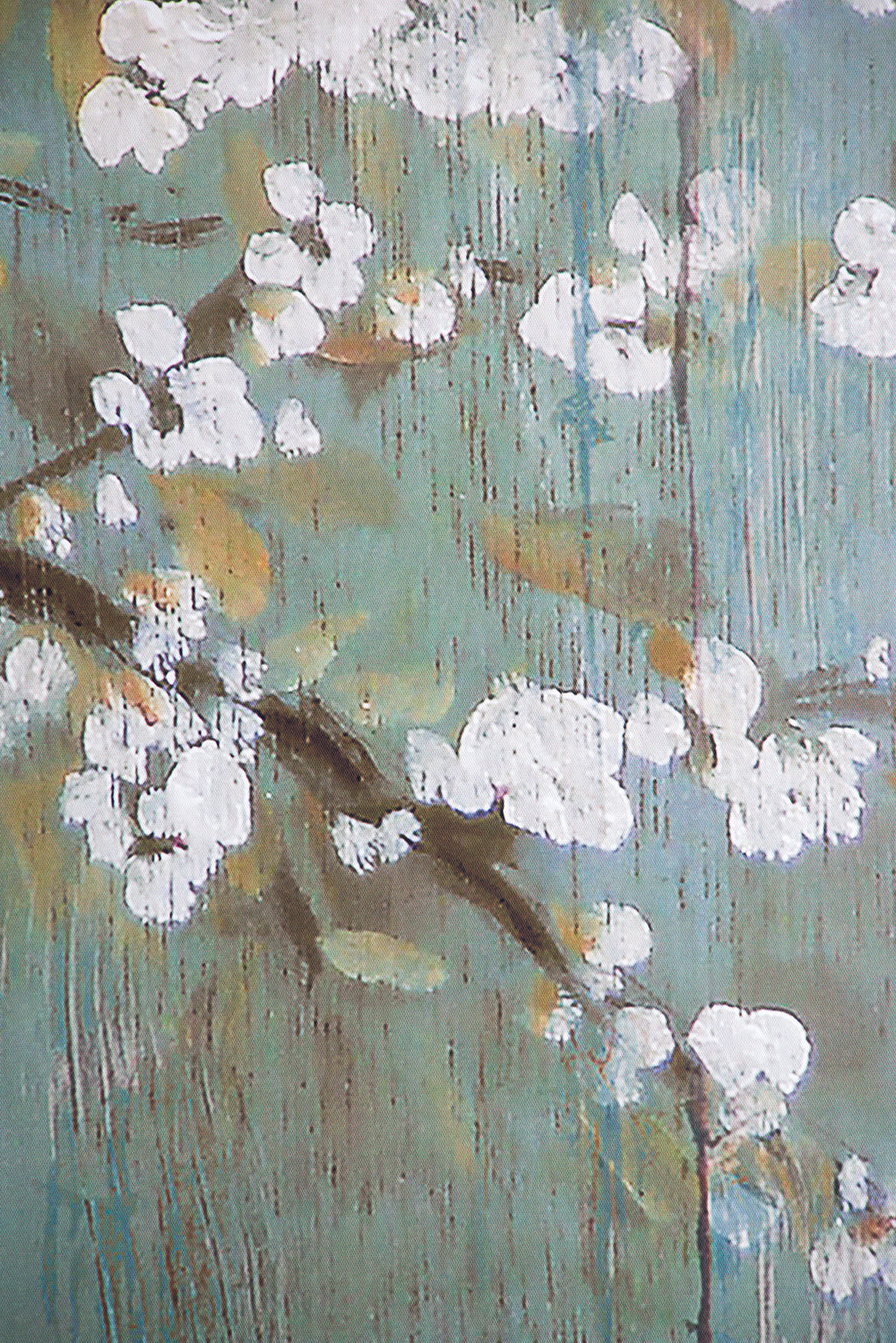 18.5" x 59" Saison White Cherry Blossom Canvas