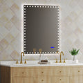 40 32 inch LED Bathroom Mirror with Lights Backlit RGB white-aluminium