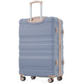 Luggage Sets Model Expandable Abs Hardshell 3Pcs Clearance Luggage Hardside Lightweight Durable Suitcase Sets Spinner Wheels Suitcase With Tsa Lock 20''24''28'' Light Blue And Golden Light Blue Abs