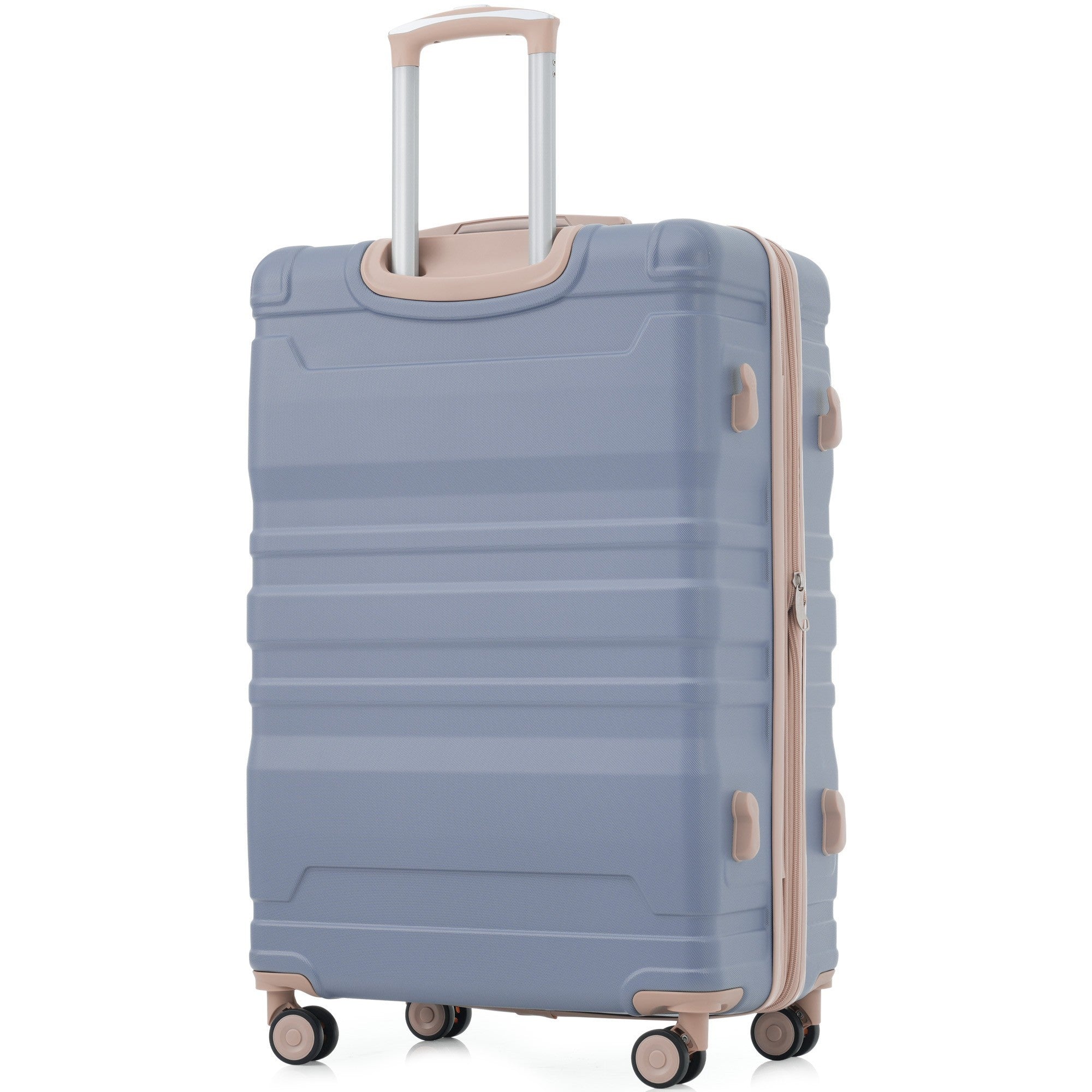 Luggage Sets 4 Piece, Expandable ABS Durable Suitcase blue-abs
