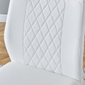 Modern Dining Chairs With Faux Leather Padded Seat Dining Living Room Chairs Upholstered Chair With Metal Legs Design For Kitchen, Living, Bedroom, Dining Room Side Chairs Set Of 4 White Pu C 001 White Foam Pu