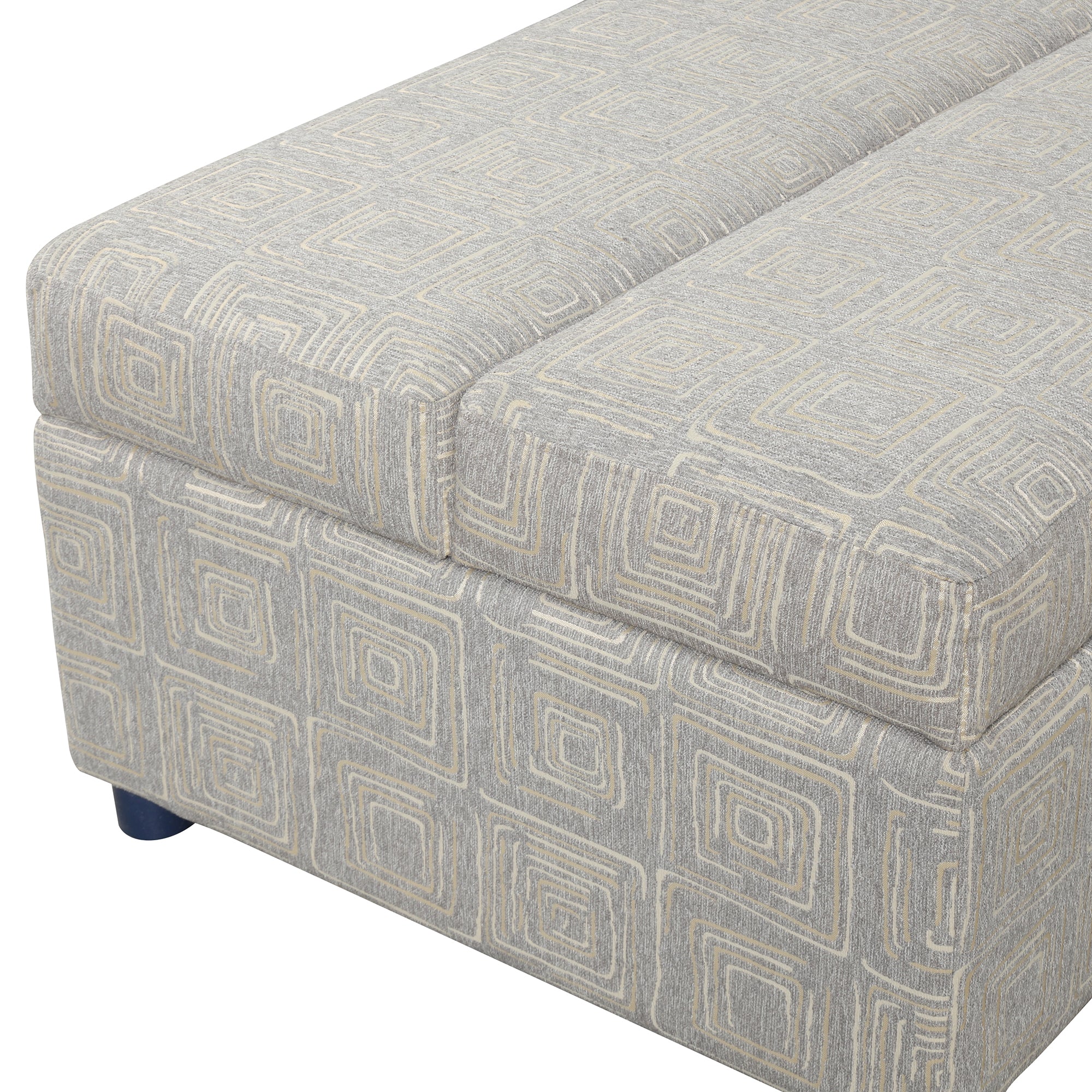 Full Size Folding Ottoman Sleeper Bed with Mattress light gray-foam-linen