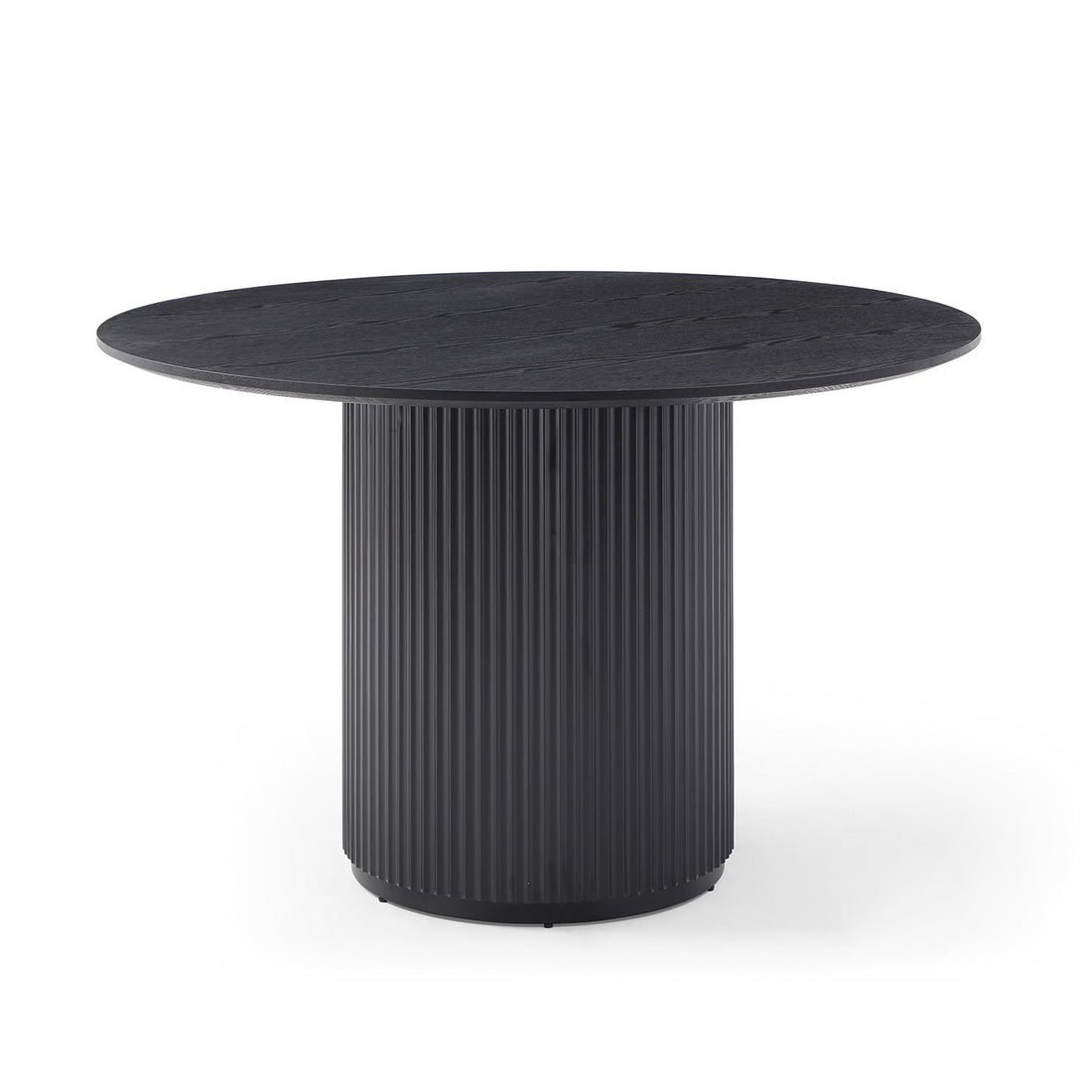 Black Round Dining Table, Mdf Handcraft Pedestal Dining Room Table Restaurant Furniture Leisure Coffee Table 47.2" L X 47.2" W X 29.5" H Black Mdf