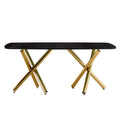 Large Modern Minimalist Rectangular Glass Dining Table 0.39