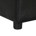 Twin Size Folding Ottoman Sleeper Bed With Mattress Convertible Guest Bed Black Black Pu Foam Pu 1 Seat