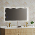 48X24 inch LED Bathroom Mirror with Lights Backlit RGB white-aluminium