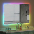 55X36 inch LED Bathroom Mirror with Lights Backlit RGB white-aluminium