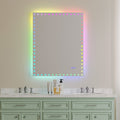 40 32 inch LED Bathroom Mirror with Lights Backlit RGB white-aluminium
