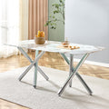 Large Modern Minimalist Rectangular Tempering Glass Dining Table For 6 8 With 0.39