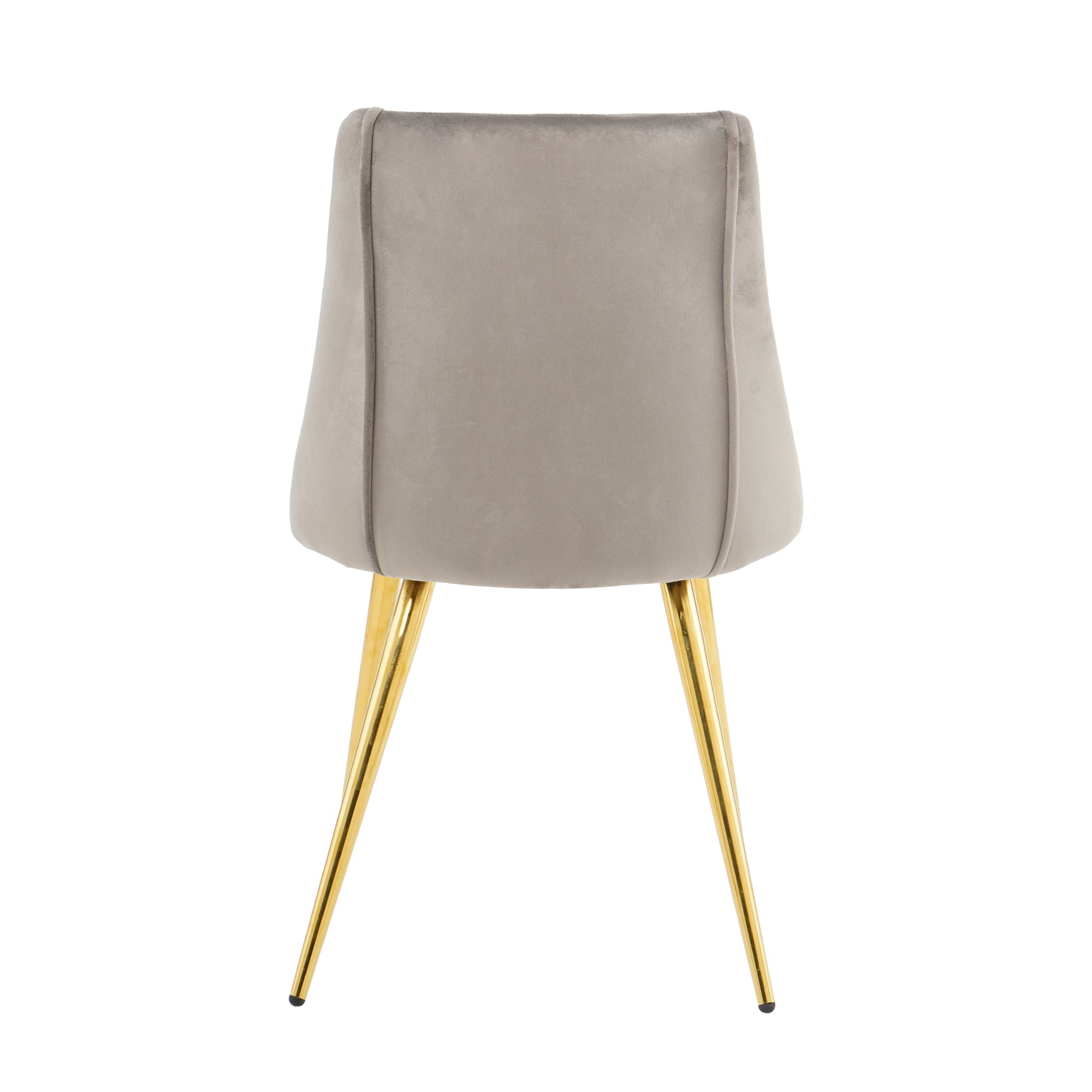 Modern Simple Light Luxury Dining Grey Chair Home Bedroom Stool Back Dressing Chair Student Desk Chair Gold Metal Legs Set Of 4 Metal Grey Velvet