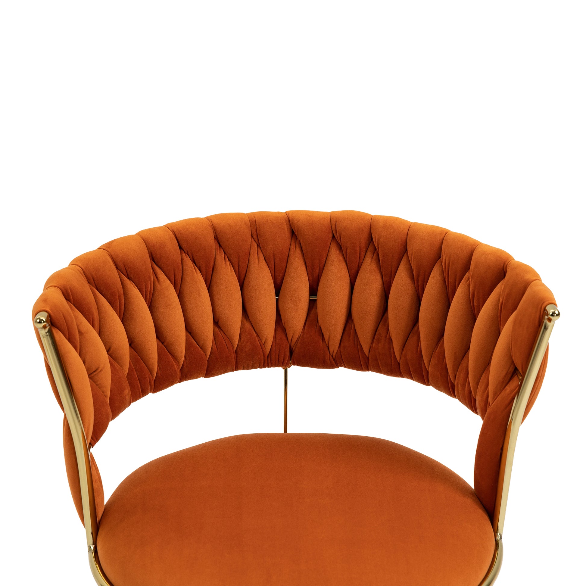 Coolmore Home Office Desk Chair, Vanity Chair, Modern Adjustable Home Computer Executive Chair Swivel Task Chair For Small Space, Living Room, Make Up, Studying Orange Polyester