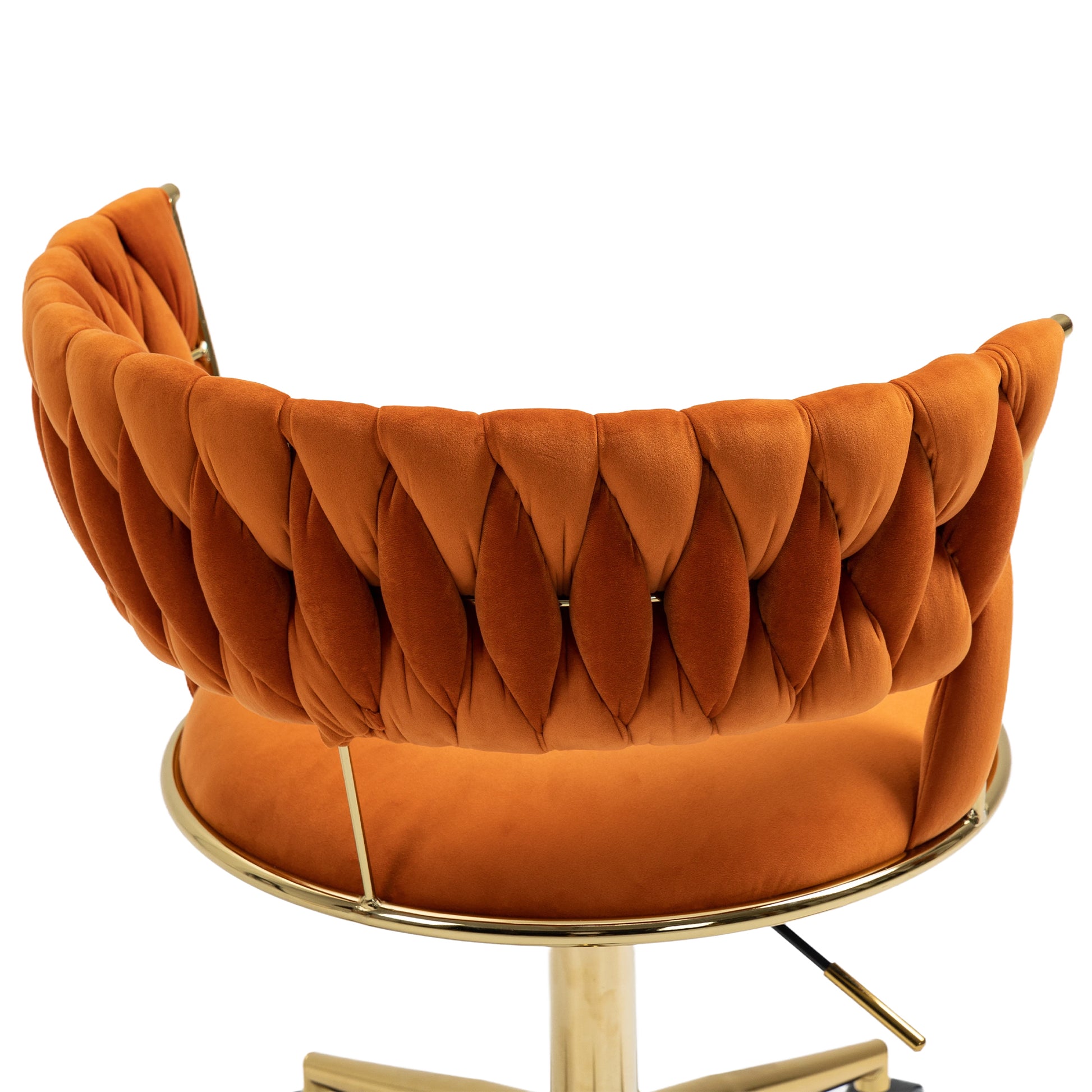 Coolmore Home Office Desk Chair, Vanity Chair, Modern Adjustable Home Computer Executive Chair Swivel Task Chair For Small Space, Living Room, Make Up, Studying Orange Polyester