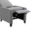 Coolmore Modern Comfortable Upholstered Leisure Chair Recliner Chair For Living Room Gray Velvet