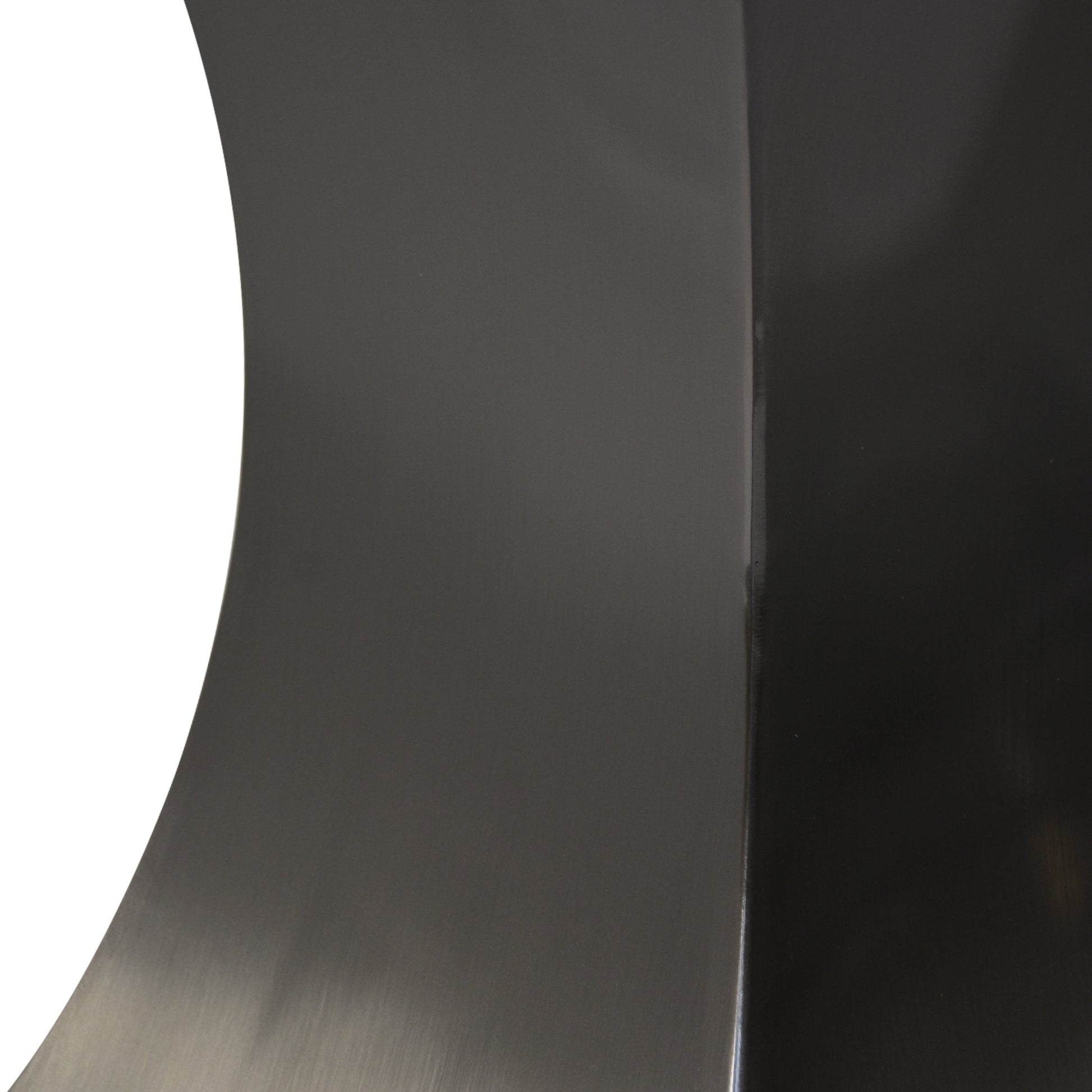 78.74" Modern Artificial Stone Black Crescent Shaped Black Metal Legs Can Accommodate 8 People. Black Metal Sintered Stone