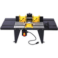 Electric Benchtop Router Table Wood Working Tool,Black Black Aluminium