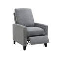 Coolmore Modern Comfortable Upholstered Leisure Chair Recliner Chair For Living Room Gray Velvet