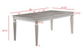 Modern Glam 1Pc Dining Table Silver Gray Finish 18