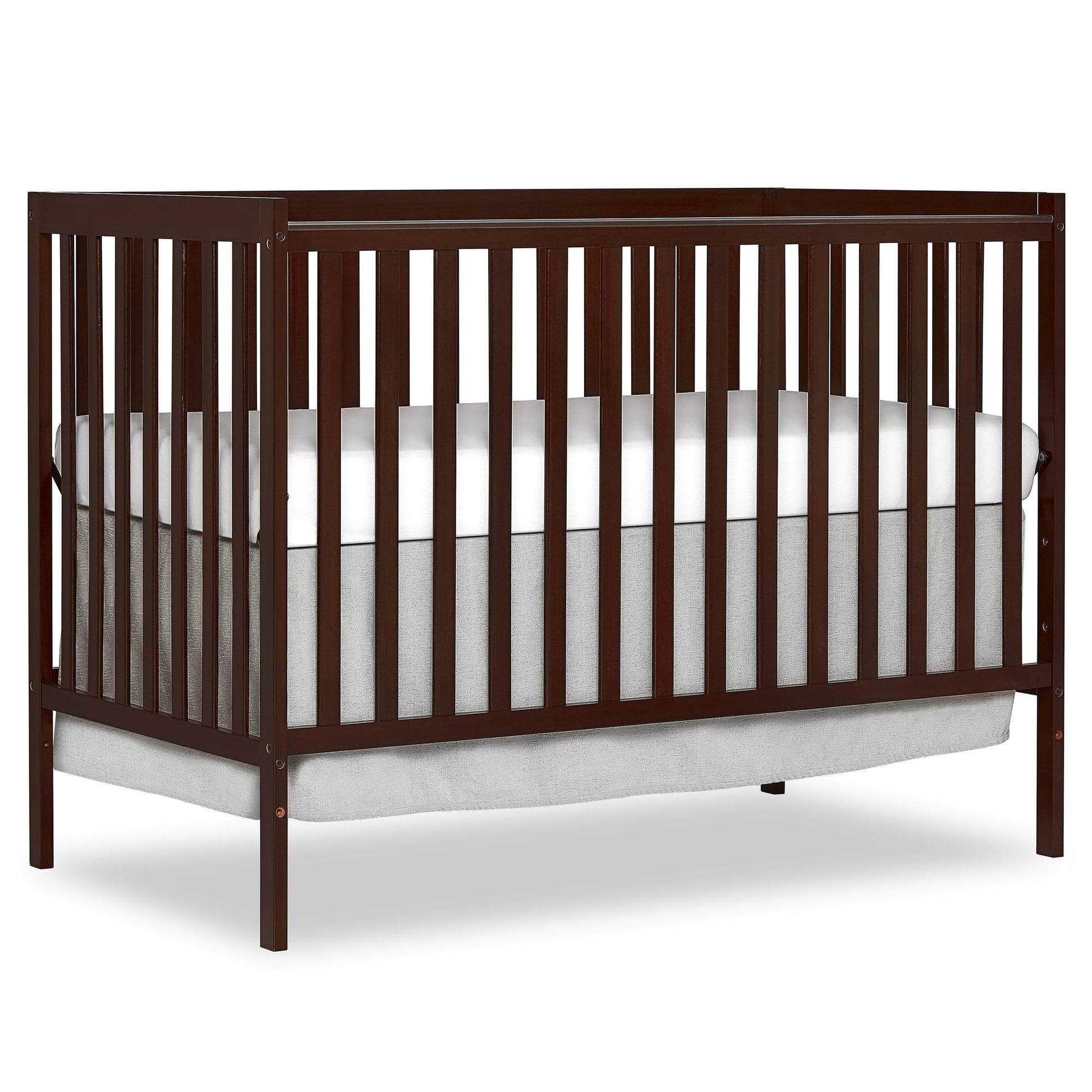 5 In 1 Convertible Crib, Converts From Baby Crib To Toddler Bed, Fits Standard Full Size Crib Mattress ,Easy To Assemble 53*29*9 Inches Espresso Espresso Classic Pine Wood