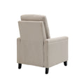 Coolmore Modern Comfortable Upholstered Leisure Chair Recliner Chair For Living Room Beige Velvet