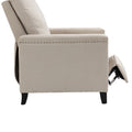 Coolmore Modern Comfortable Upholstered Leisure Chair Recliner Chair For Living Room Beige Velvet