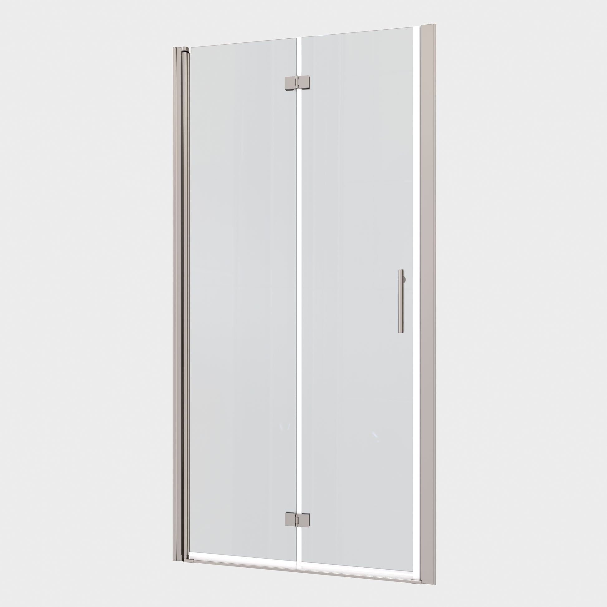 1 3 8" Adjustment,Universal Pivot Shower Door, With 1 4" Tempered Glass Chrome Bathroom Aluminium Alloy