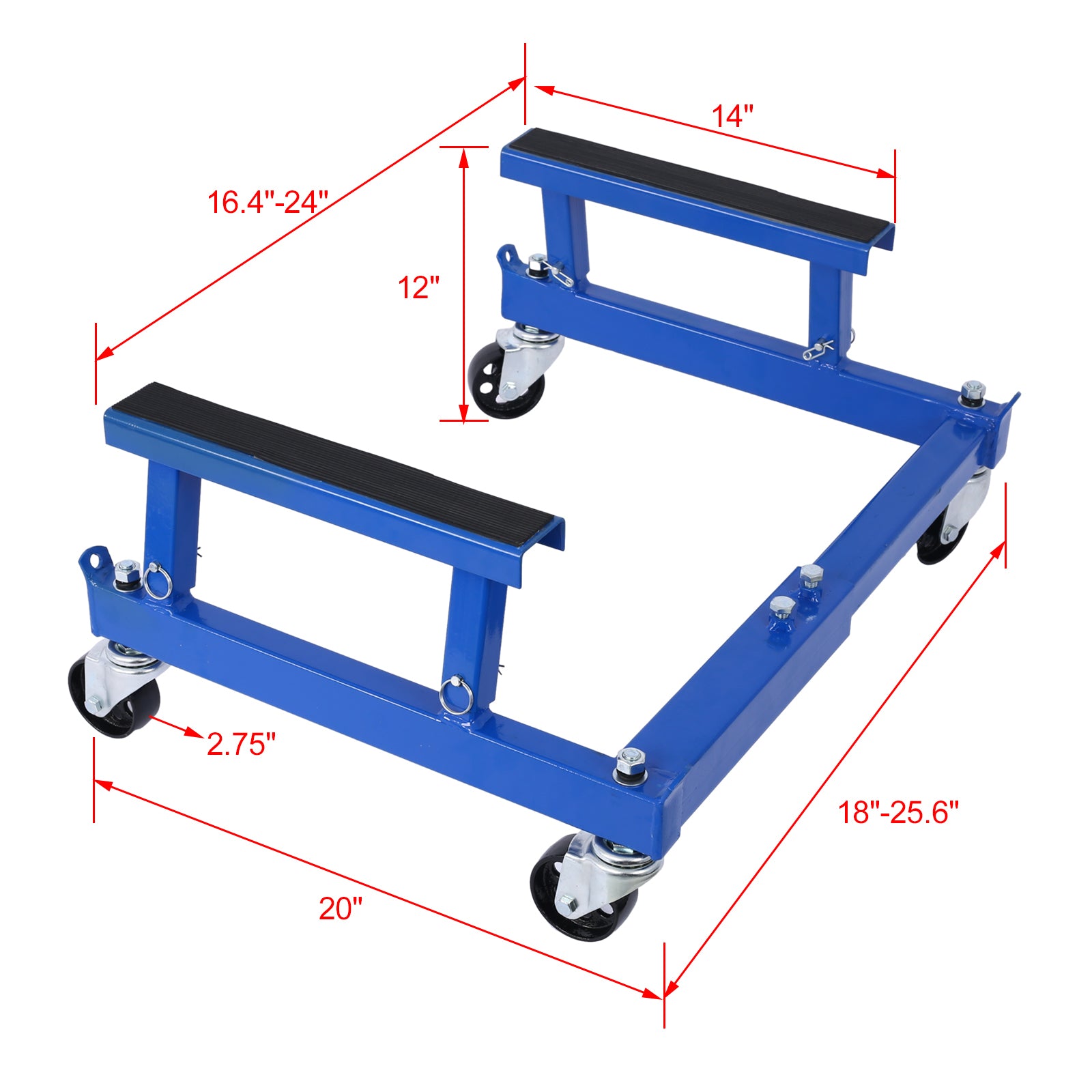 Atv Motorcycle Engine Cradle Dolly 1500Lbs ,Blue Blue Steel