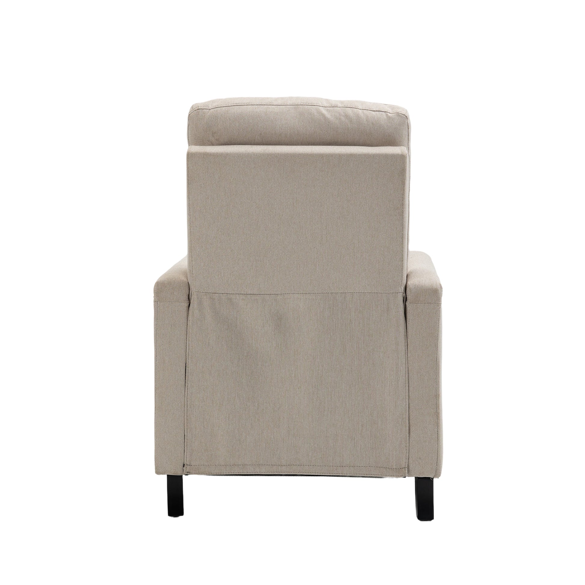 Coolmore Modern Comfortable Upholstered Leisure Chair Recliner Chair For Living Room Beige Velvet