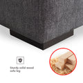 L Shape Modular Soft Fabric Sofa Filled With Down Dark Grey Dark Grey Down Filling Fabric