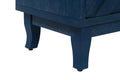 Stronger Vintage Style Buffet Cabinet, Lacquered Accent Storage 4 Door Wooden Antique Navy Blue Mdf Solid Wood Mdf