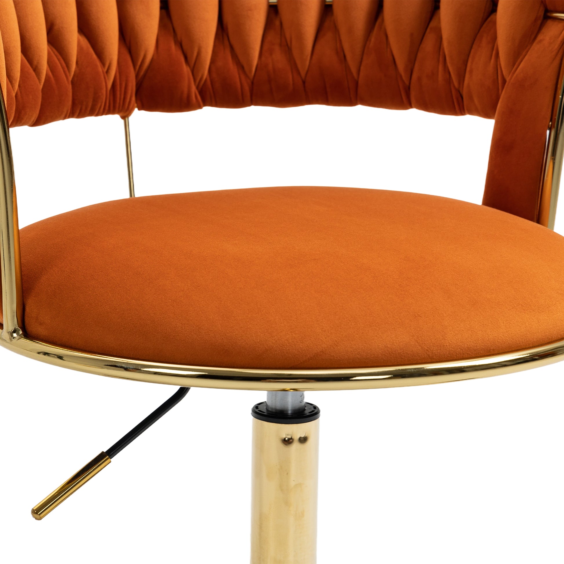 Coolmore Home Office Desk Chair, Vanity Chair, Modern Adjustable Home Computer Executive Chair Swivel Task Chair For Small Space, Living Room, Make Up, Studying Orange Polyester