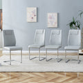 Table And Chair Set: 1 Tablevv 8 Light Gray 001 Chairs. Grey Mdf