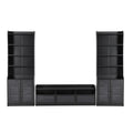 Chic Elegant Entertainment Wall Unit With Tall Cabinets, Modern Tv Console Table For Tvs Up To 65