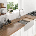 30 Farmhouse Sink Workstation 30*21*9 Inch Kitchen Sink Stainless Steel 18 Gauge Apron Front Kitchen Sink Brushed Nickel Stainless Steel