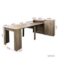 Modern Extendable Dining Table With Storage Barnwood Mdf