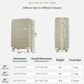 Luggage Sets Model Expandable Abs Hardshell 3Pcs Clearance Luggage Hardside Lightweight Durable Suitcase Sets Spinner Wheels Suitcase With Tsa Lock 20''24''28'' Golden Green Amd Beige Green Abs