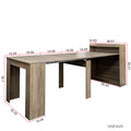 Modern Extendable Dining Table With Storage Barnwood Mdf