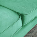 Velvet Loveseat With Pillows And Gold Finish Metal Leg For Living Room Green Velvet