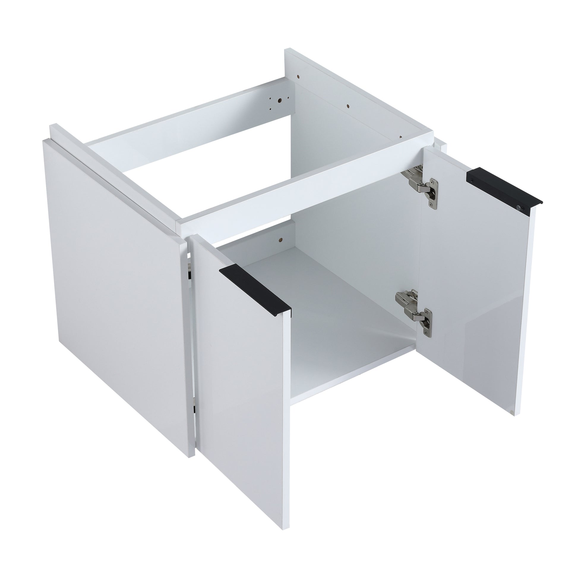 24 Inch Soft Close Doors Bathroom Vanity With Sink, Suitable For Small Bathroom White 2 Bathroom Wall Mounted Modern Plywood