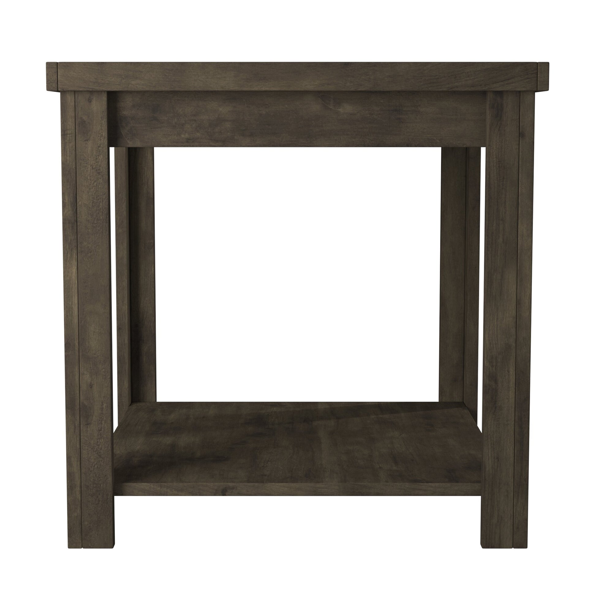 Joshua Creek 24 Inch Side Table, No Assembly Required, Barnwood Finish Brown Brown Primary Living Space Rustic,Transitional Alder Solid Wood