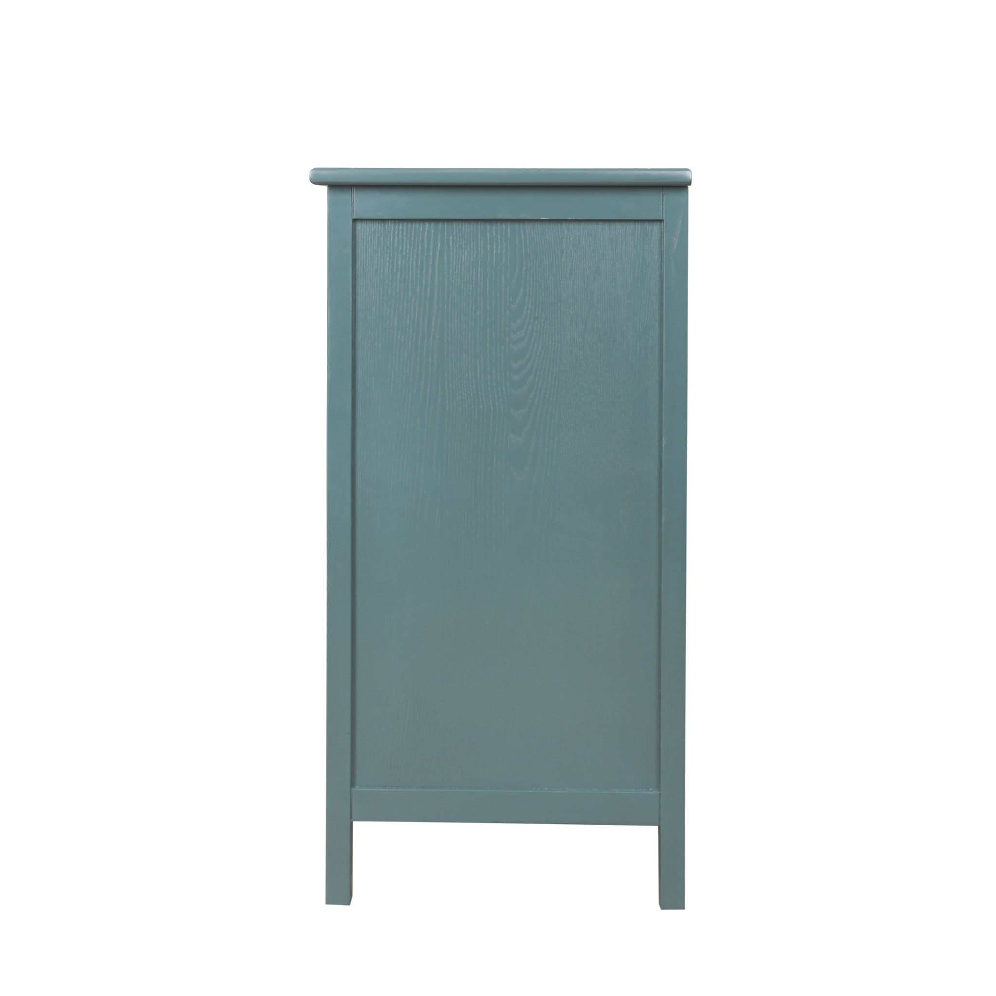 2 door cabinet with semicircular elements,natural dark green-mdf