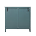 2 Door Cabinet With Semicircular Elements,Natural Rattan Weaving,Suitable For Multiple Scenes Such As Living Room, Bedroom, Study Room Dark Green Mdf