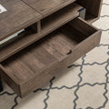 Contemporary Coffee Table With Drawer And Lift Top Table Top Dark Brown Walnut Particle Board