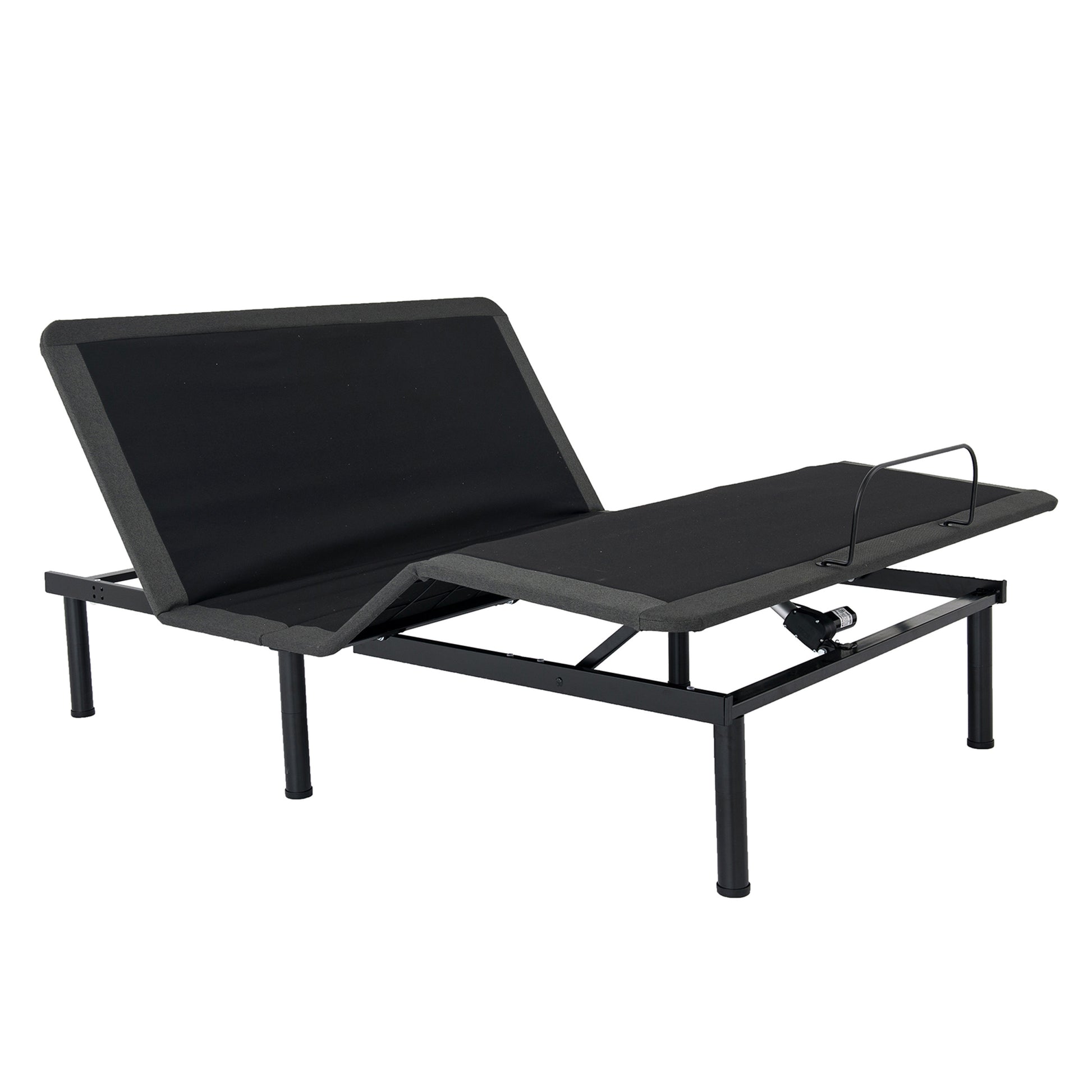 Queen Size Quick Assembly Adjustable Bed Frame With Voice Activated Controls Box Spring Not Required Queen Black Metal Bedroom Adjustable Bedbase Metal