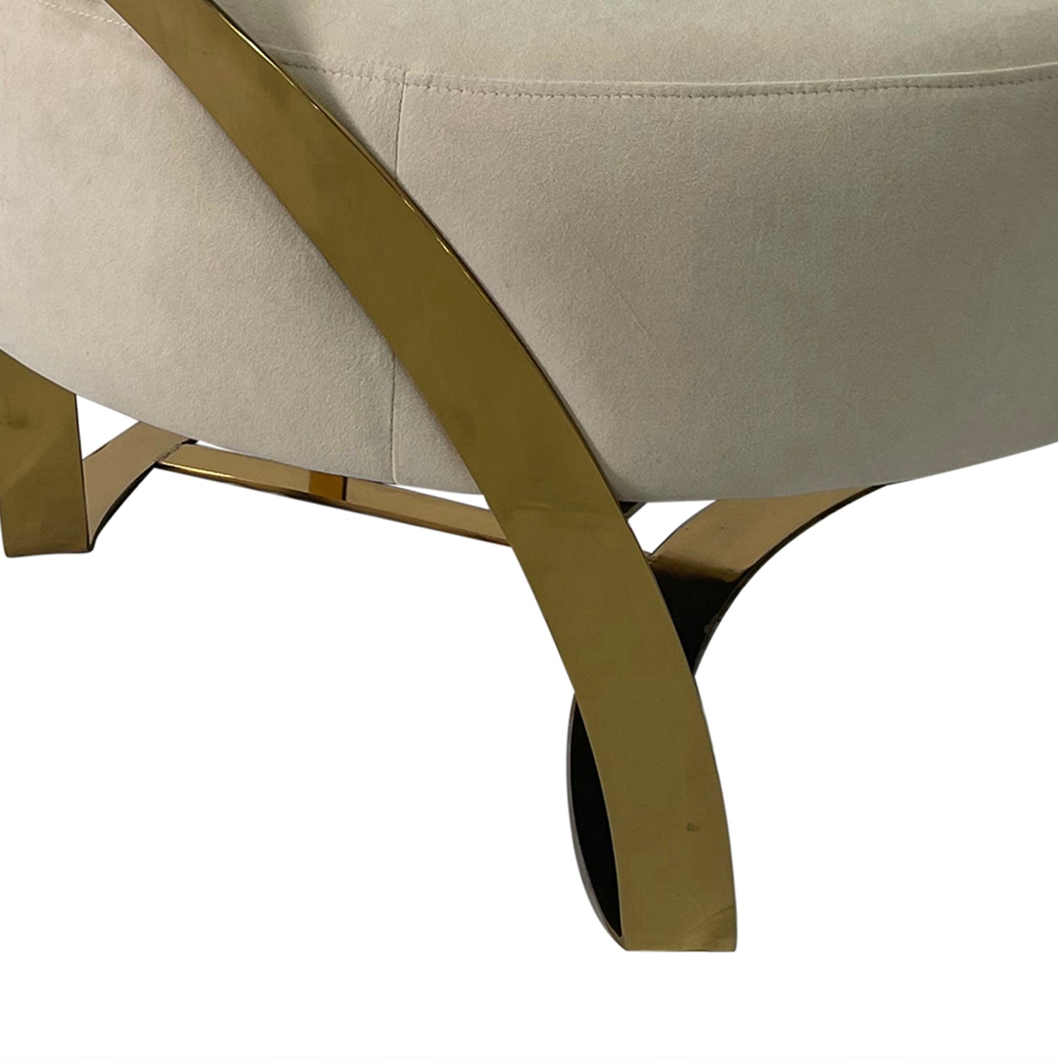 Light Beige and Gold Sofa Chair