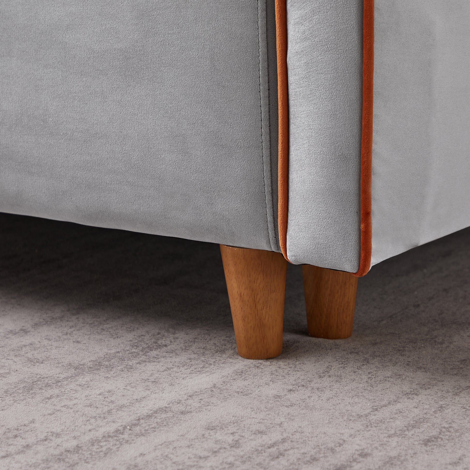 Convertible Comfortable Sleeper Velvet Sofa Couch With Storage For For Living Room Bedroom Sofabed Gray Gray Velvet