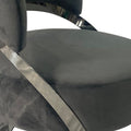 Ashy Grey And Silver Sofa Chair Grey Stainless Steel Velvet