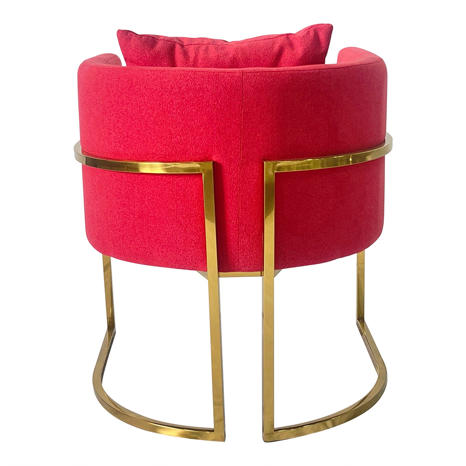 Red And Gold Sofa Chair Red Stainless Steel Velvet