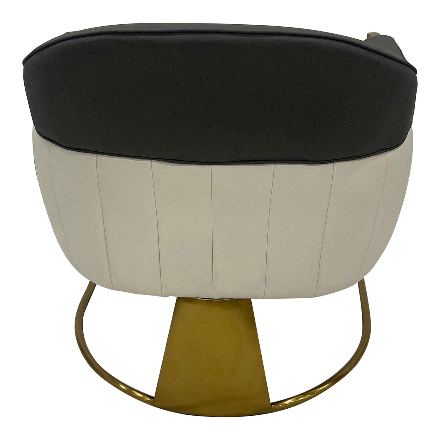 Gray, Off White And Gold Sofa Chair Off White Stainless Steel Vinyl